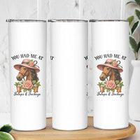 Funny Ky Derby Horse Racing Skinny Tumbler You Had Me At Juleps and Jockeys