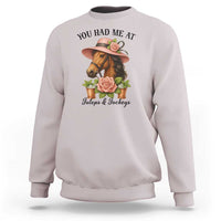 Funny Ky Derby Horse Racing Sweatshirt You Had Me At Juleps and Jockeys