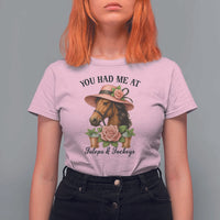 Funny Ky Derby Horse Racing T Shirt For Women You Had Me At Juleps and Jockeys