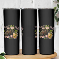 Talk Derby To Me Skinny Tumbler Ky Horse Racing Mint Julep and Roses
