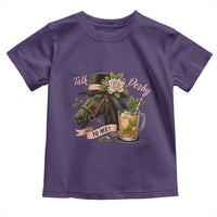 Talk Derby To Me Toddler T Shirt Ky Horse Racing Mint Julep and Roses