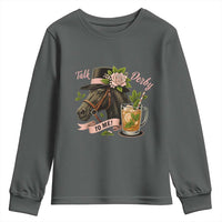 Talk Derby To Me Youth Sweatshirt Ky Horse Racing Mint Julep and Roses