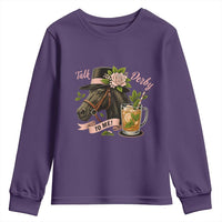 Talk Derby To Me Youth Sweatshirt Ky Horse Racing Mint Julep and Roses