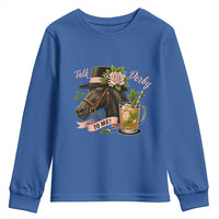 Talk Derby To Me Youth Sweatshirt Ky Horse Racing Mint Julep and Roses