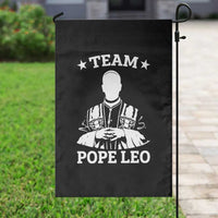 Team Pope Leo XIV Garden Flag Vintage Catholic Faith Historical Religious Support