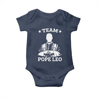 Team Pope Leo XIV Baby Onesie Vintage Catholic Faith Historical Religious Support