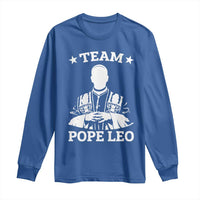 Team Pope Leo XIV Long Sleeve Shirt Vintage Catholic Faith Historical Religious Support