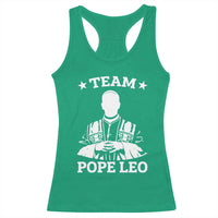 Team Pope Leo XIV Racerback Tank Top Vintage Catholic Faith Historical Religious Support