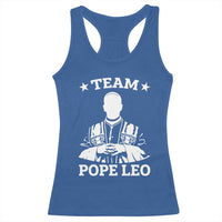 Team Pope Leo XIV Racerback Tank Top Vintage Catholic Faith Historical Religious Support
