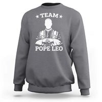Team Pope Leo XIV Sweatshirt Vintage Catholic Faith Historical Religious Support