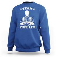Team Pope Leo XIV Sweatshirt Vintage Catholic Faith Historical Religious Support