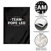 Team Pope Leo XIV Garden Flag Catholic Pride Religious Faith Solidarity