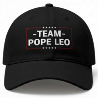 Team Pope Leo XIV Baseball Cap Catholic Pride Religious Faith Solidarity