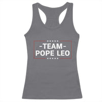 Team Pope Leo XIV Racerback Tank Top Catholic Pride Religious Faith Solidarity
