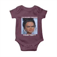 Funny You Rushed Through Your Test Doll Face Meme Baby Onesie Teacher Reaction Humor Testing Day