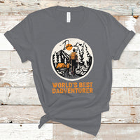 Camping Dad T Shirt World's Best Dadventure Dad Camping Outdoor Nature Lovers - Wonder Print Shop