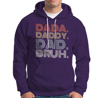 Funny Dad Hoodie Men Dada Daddy Dad Bruh Fathers Day Vintage Funny Father - Wonder Print Shop