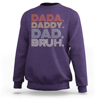 Funny Dad Sweatshirt Men Dada Daddy Dad Bruh Fathers Day Vintage Funny Father - Wonder Print Shop