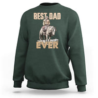 Horse Dad Sweatshirt Father's Day Best Dad Ever Retro Western Rodeo Cowboy Dad - Wonder Print Shop