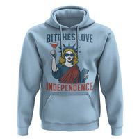 Funny 4th of July Statue of Liberty Cocktail Hoodie Retro Bitches Love Independence
