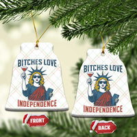 Funny 4th of July Statue of Liberty Cocktail Ceramic Ornament Retro Bitches Love Independence - Wonder Print Shop