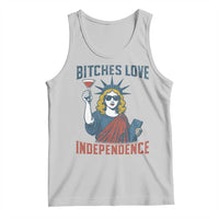 Funny 4th of July Statue of Liberty Cocktail Tank Top Retro Bitches Love Independence