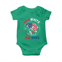 Red White And Bruh Fishing Baby Onesie Funny Patriotic Bass 4th Of July American Flag