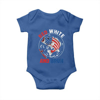 Red White And Bruh Fishing Baby Onesie Funny Patriotic Bass 4th Of July American Flag