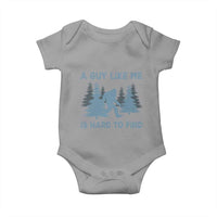 Funny Bigfoot Sasquatch Baby Onesie A Guy Like Me Is Hard To Find Forest Silhouette - Wonder Print Shop