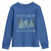 Funny Bigfoot Sasquatch Youth Sweatshirt A Guy Like Me Is Hard To Find Forest Silhouette - Wonder Print Shop