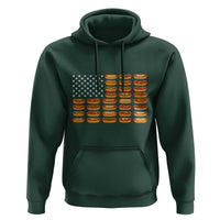 Funny Hot Dog American Flag Hoodie Patriotic USA 4th of July Summer BBQ Party - Wonder Print Shop