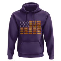 Funny Hot Dog American Flag Hoodie Patriotic USA 4th of July Summer BBQ Party - Wonder Print Shop