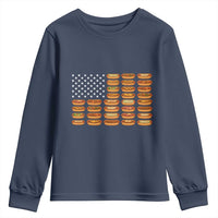 Funny Hot Dog American Flag Youth Sweatshirt Patriotic USA 4th of July Summer BBQ Party - Wonder Print Shop