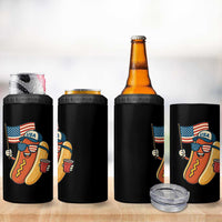 Cool Patriotic Hot Dog 4 in 1 Can Cooler Tumbler Funny 4th of July Cookout 4th of July American Flag - Wonder Print Shop