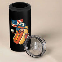 Cool Patriotic Hot Dog 4 in 1 Can Cooler Tumbler Funny 4th of July Cookout 4th of July American Flag - Wonder Print Shop