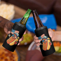 Cool Patriotic Hot Dog 4 in 1 Can Cooler Tumbler Funny 4th of July Cookout 4th of July American Flag - Wonder Print Shop
