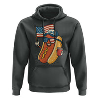 Cool Patriotic Hot Dog Hoodie Funny 4th of July Cookout 4th of July American Flag - Wonder Print Shop