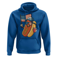 Cool Patriotic Hot Dog Hoodie Funny 4th of July Cookout 4th of July American Flag - Wonder Print Shop