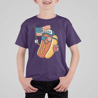 Cool Patriotic Hot Dog T Shirt For Kid Funny 4th of July Cookout 4th of July American Flag - Wonder Print Shop