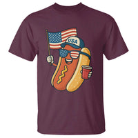 Cool Patriotic Hot Dog T Shirt Funny 4th of July Cookout 4th of July American Flag - Wonder Print Shop