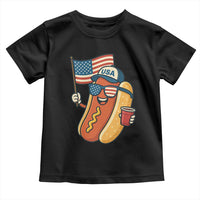 Cool Patriotic Hot Dog Toddler T Shirt Funny 4th of July Cookout 4th of July American Flag - Wonder Print Shop
