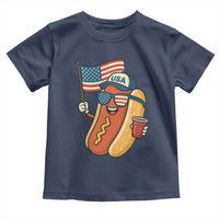 Cool Patriotic Hot Dog Toddler T Shirt Funny 4th of July Cookout 4th of July American Flag - Wonder Print Shop