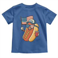 Cool Patriotic Hot Dog Toddler T Shirt Funny 4th of July Cookout 4th of July American Flag - Wonder Print Shop