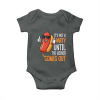It's Not A Party Until The Wiener Comes Out Baby Onesie Funny Hot Dog Joke BBQ 4th of July Cookout - Wonder Print Shop