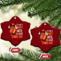 It's Not A Party Until The Wiener Comes Out Ceramic Ornament Funny Hot Dog Joke BBQ 4th of July Cookout - Wonder Print Shop