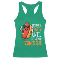 It's Not A Party Until The Wiener Comes Out Racerback Tank Top Funny Hot Dog Joke BBQ 4th of July Cookout - Wonder Print Shop