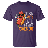 It's Not A Party Until The Wiener Comes Out T Shirt Funny Hot Dog Joke BBQ 4th of July Cookout - Wonder Print Shop