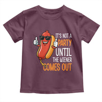 It's Not A Party Until The Wiener Comes Out Toddler T Shirt Funny Hot Dog Joke BBQ 4th of July Cookout - Wonder Print Shop
