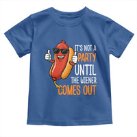 It's Not A Party Until The Wiener Comes Out Toddler T Shirt Funny Hot Dog Joke BBQ 4th of July Cookout - Wonder Print Shop