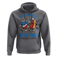 Eating Hotdogs for Two Hoodie Cute Pregnancy Announcement Patriotic 4th Of July